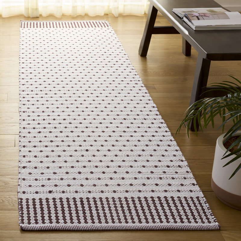 Tapis en coton à tissage plat Aitken, Rond 6 pi