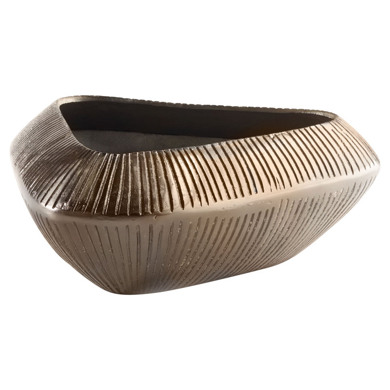 Prism Aluminum Decorative Bowl, 5" H x 14" W x 14" D