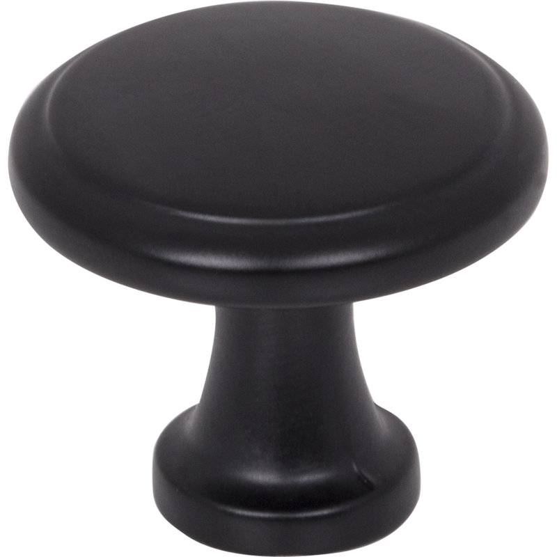 Poignée champignon noir mat 1-3 / 16 po Kenner