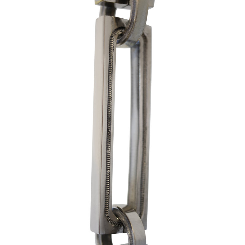 Rectangle Hinge Solid Brass Chain or Chain Break, Polished Nickel