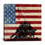«Raising the Flag on Iwo Jima, US Constitution», impression sur toile-10867429-73925355-73925356