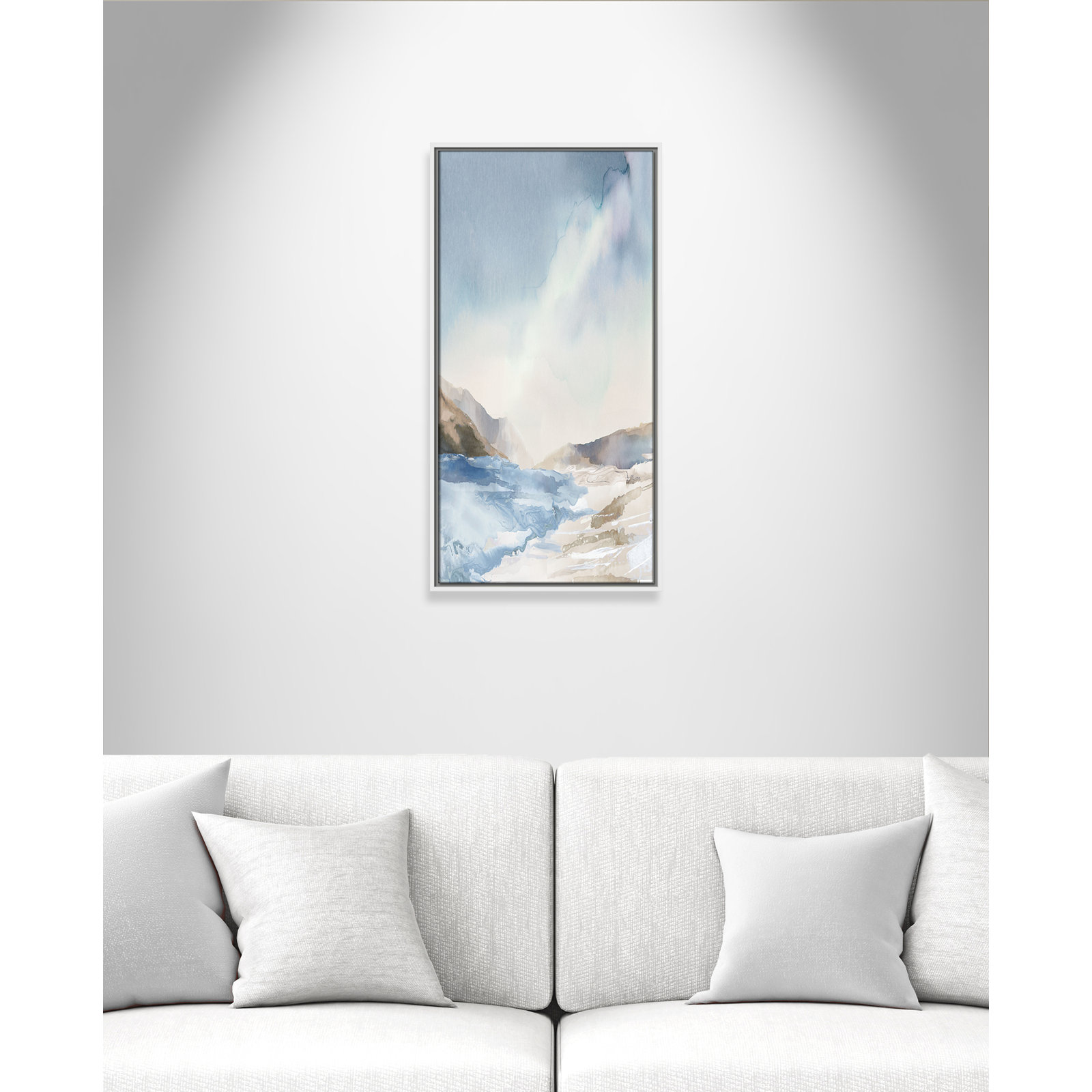 Coralie "Mystic Shores" Print, 31.5" H x 16.5" W, White