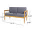 Bois gracieux avec coussin d'assise classique et contour rembourré