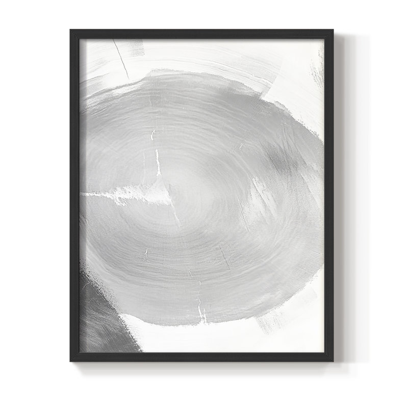 Abstrait, imprimé encadré - prêt à accrocher -, H 10 po x l 8 po, Noir