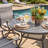 Outdoor Patio Dining Set - 41.7” Round Table with Umbrella Hole & Storage Shelf + 4 Swivel Chairs-576831749