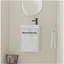 Armoire de salle de bain murale flottante de 16 pouces avec lavabo en céramique et porte à fermeture en douceur, adaptée aux petites salles de bain