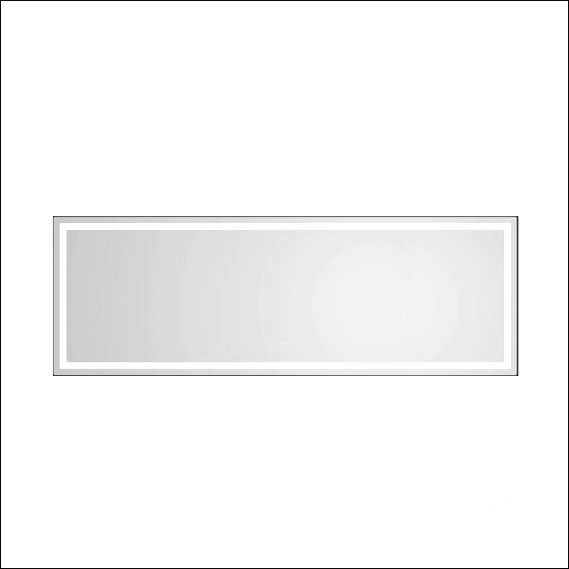 Miroir de salle de bain à DEL avec structure en aluminium