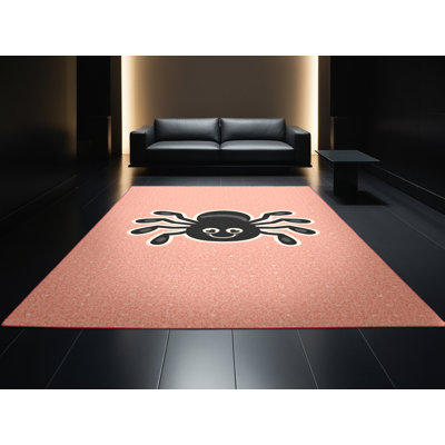 Tapis rose doux et moelleux à motif abstrait moderne et contemporain Fiqueroa