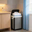 Grand panier à linge avec couvercle, capacité de 90 L avec sac doublure en toile lavable amovible, panier à linge respirant pour la chambre à coucher, la salle de bain, la salle de lavage, le dortoir et le rangement