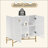 Modern 2-Door Locker Accent Cabinet With Tapered Metal Feet