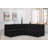 Hirah Upholstered Curved Sectional Reversible-89266557