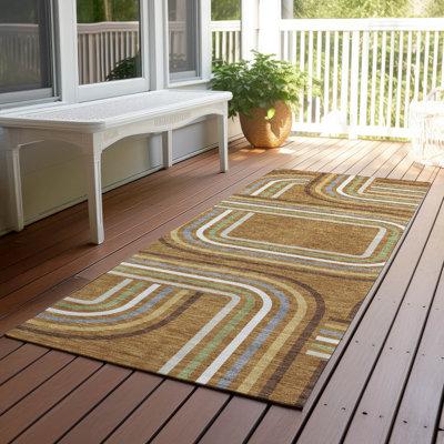 Machine Washable Indoor/Outdoor Chantille ACN2535 Geometric Rug
