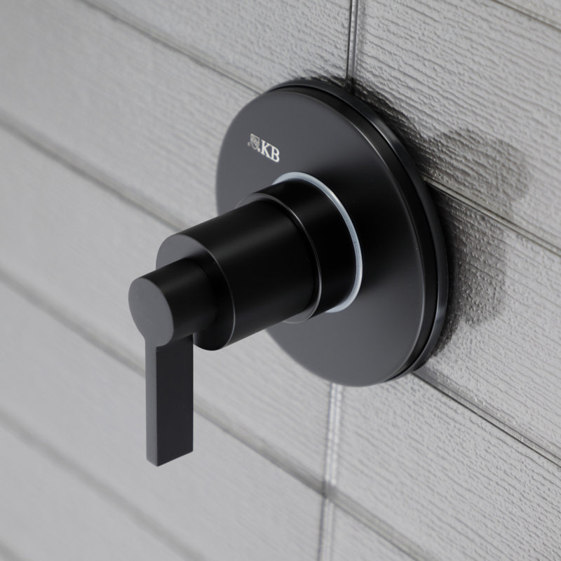 Valve de dérivation à 3 voies NuvoFusion avec ensemble de garniture, Noir mat