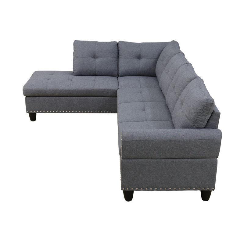 Upholstered L-Shaped Sectional Right Hand Facing, 32.30"H x 97.20"W x 69.30"D
