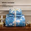 Couvre-lit Literie Floral - édredon réversible à motif floral bleu, couvre-lit léger et matelassé en microfibre-124979666