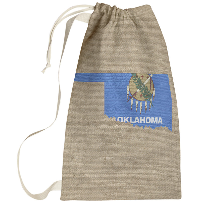 Sac à linge united states flag, Petit H 64 po x l 20 po x P 1,5 po, Michigan, Beige bleu jaune