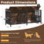 Cage pour chien 78 pouces pour 2 grands chiens moyens avec porte d'accès supérieure et bols rotatifs en acier inoxydable à 360 degrés-1855068767