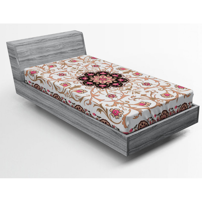 Microfiber Floral Fitted Sheet, Twin XL Fitted Sheet