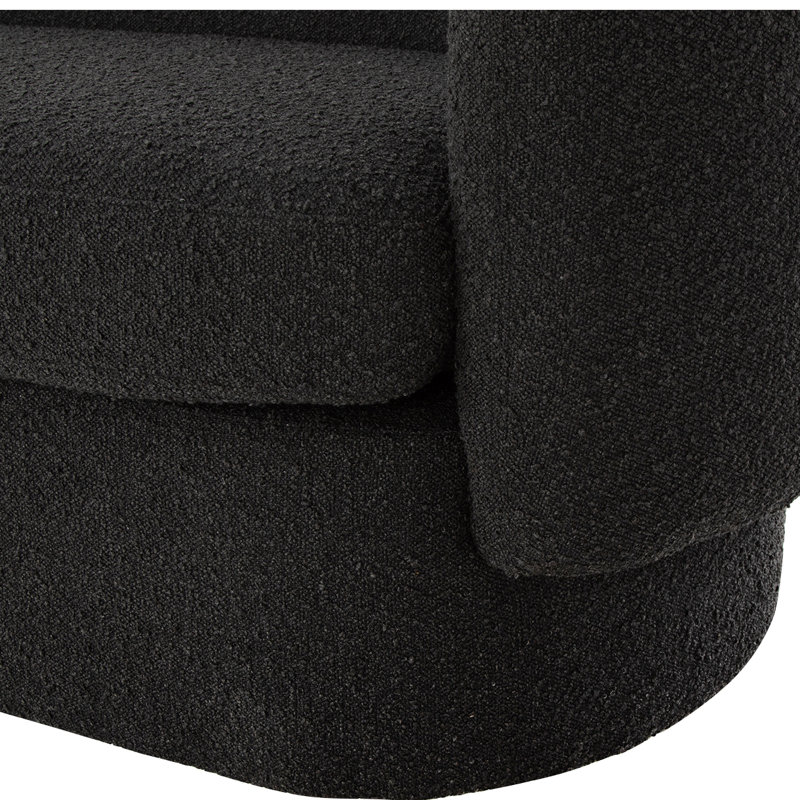 Canapé rembourré 83,75 po Atla, Maya Black Boucle