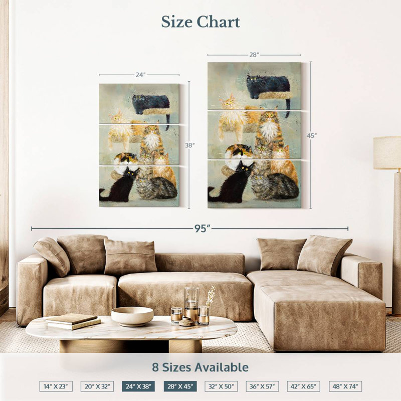 Brampt The Haynes Cats, 38" H x 24" W