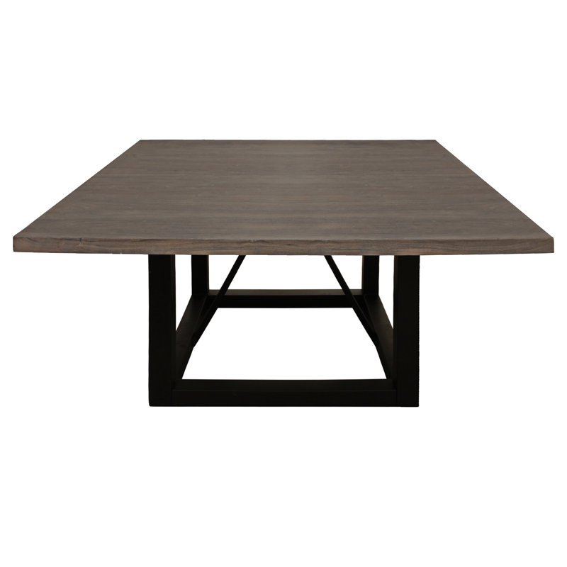 Table de salle à manger carrée 60 po, Marron foncé