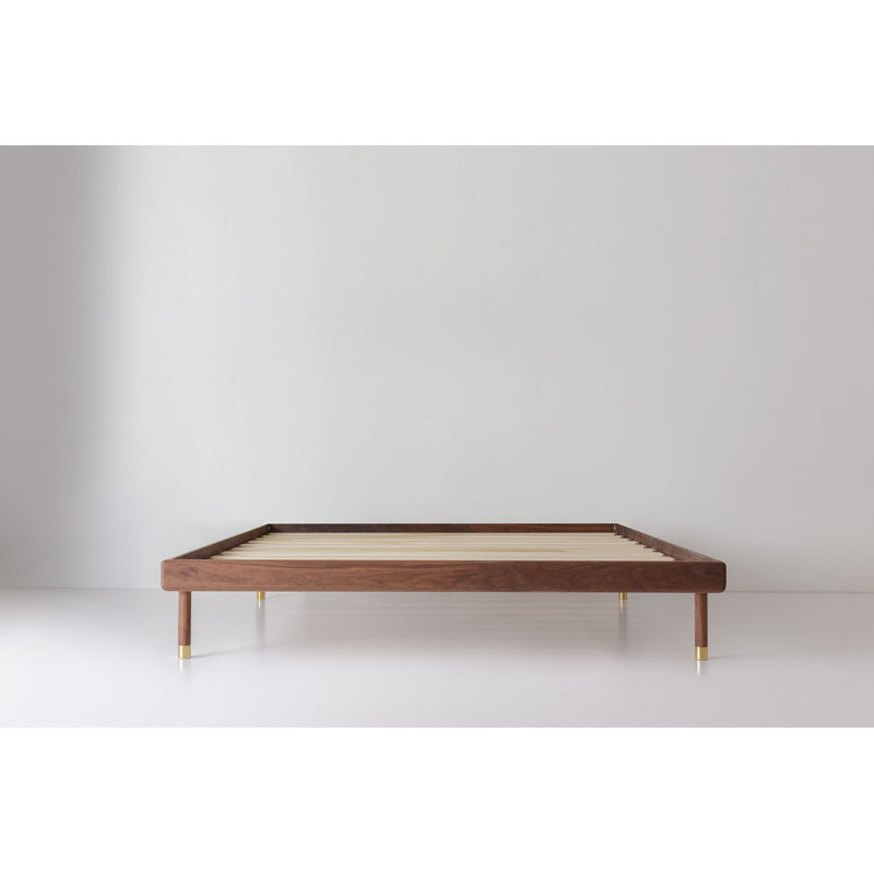 Simple Bed W/Headboard | Full, California King, Walnut