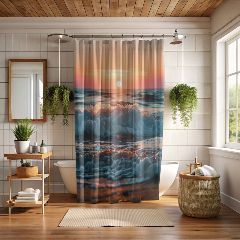 Wilberto Shower Curtain, 74"H x 71"W