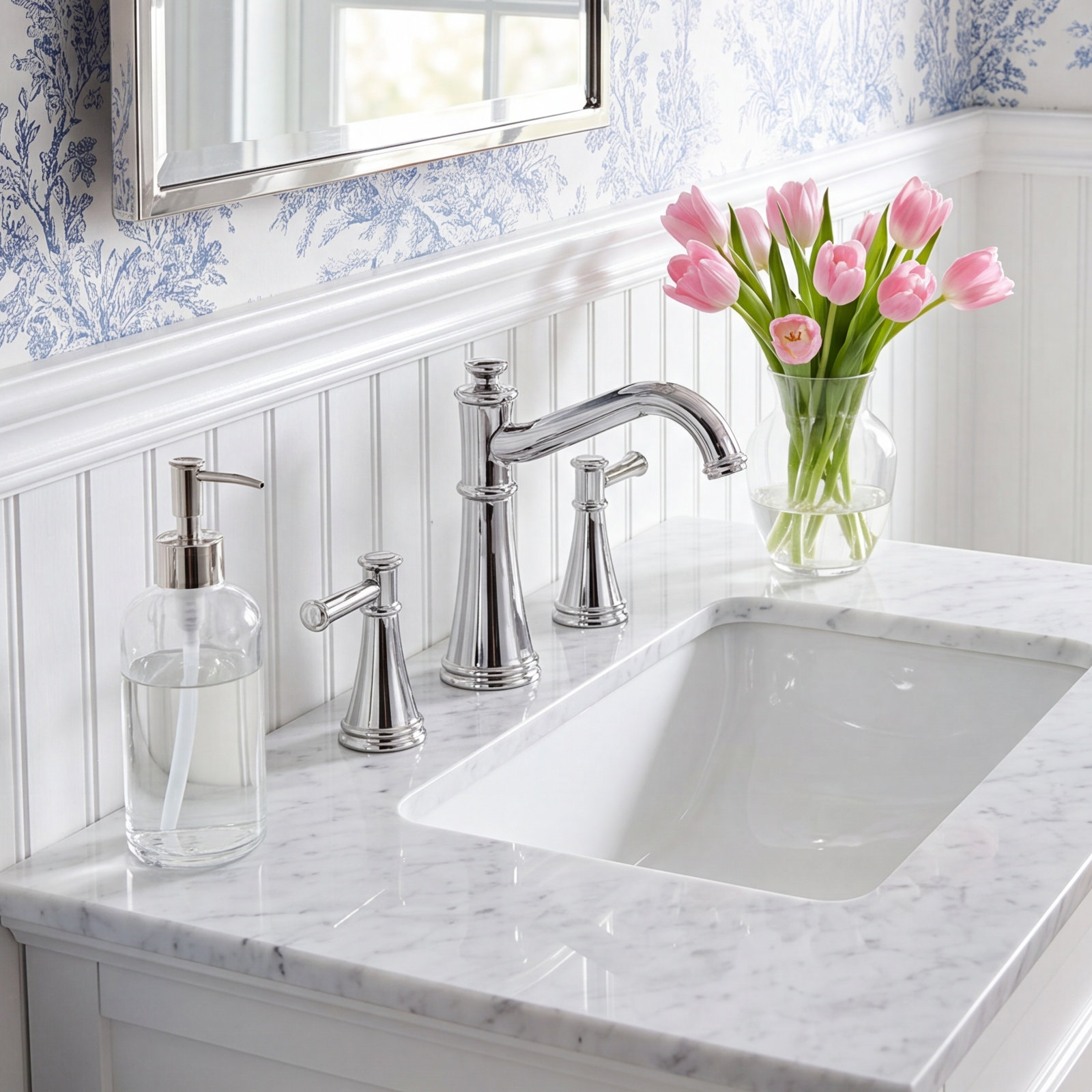 Belfield Deck-Mounted Roman Tub Faucet Trim, Chrome