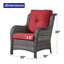 Chaises longues d'extérieur en rotin avec coussins Deb Wicker-397565553-397565554