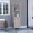 59.3H" Linen Single Door Cabinet, Two Interior Shelves, Two Open Shelves-106770188