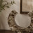 Tabletop Decor Accent, Open-Curved Frame, Brown Marble-Like Resin 14 Inch-130623948