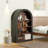 Black 4 - Shelf 45.66" Arched Wood Floor Bookcase, Storage In Bedroom, Robust , Elegant Design, Feature For Home ,
