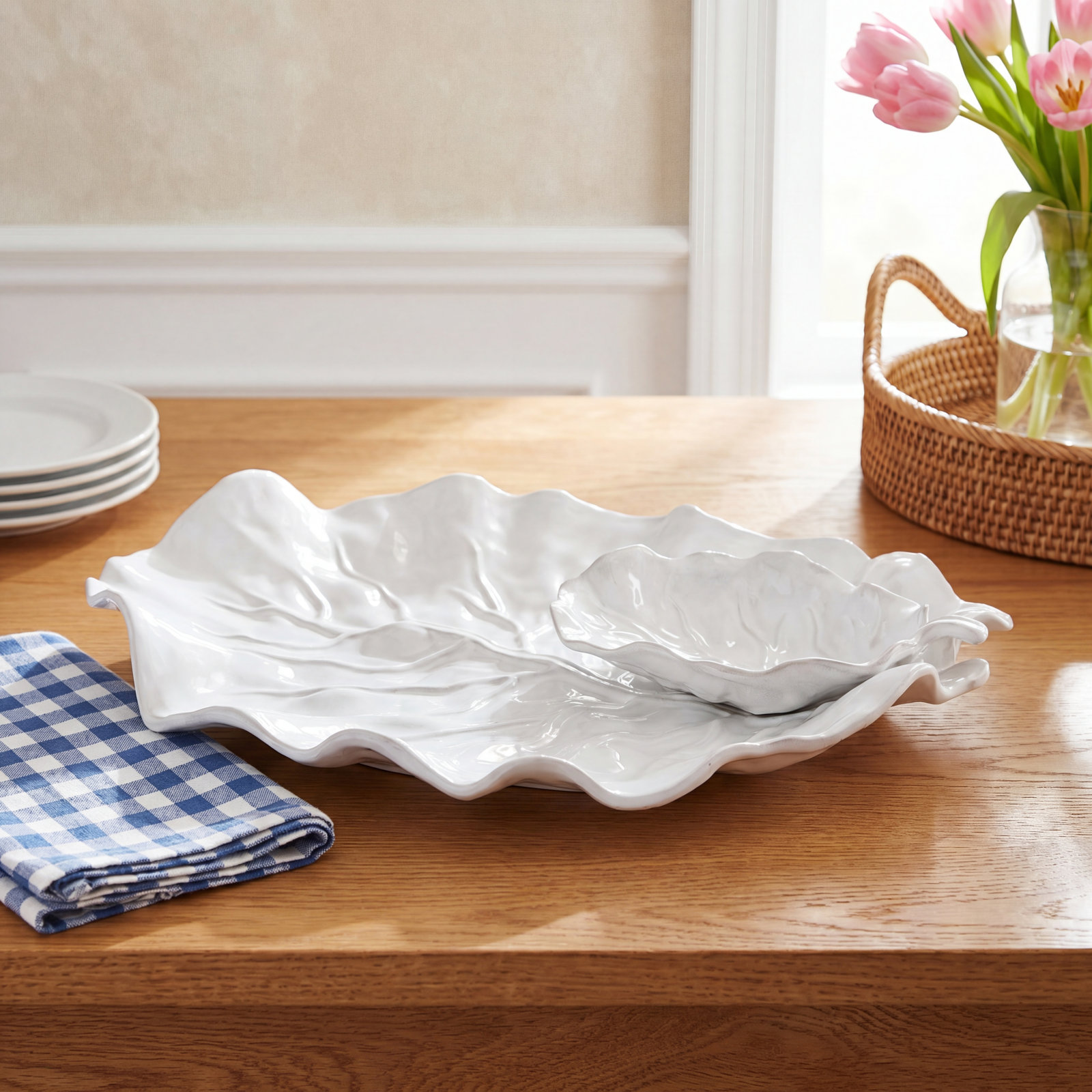 Vida Novelty Melamine Chips And Dip Platter