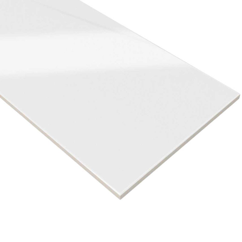 Piave 10" x 22" Glossy Ceramic Wall Tile, Bianco
