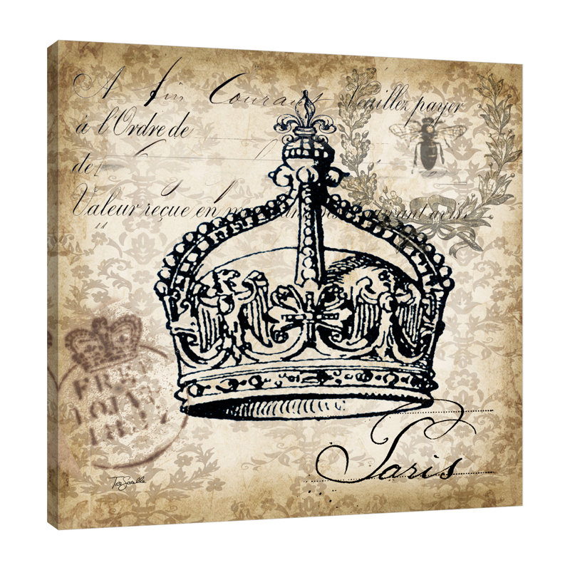 «Crown» par Tre Sorelle Studios, reproduction d'art graphique sur toile, H 18 po x l 18 po