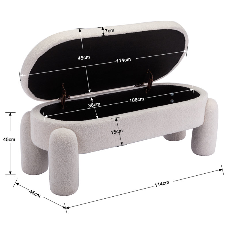 Adryann Plastic Storage Bench