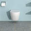 Cuvette de toilette murale avec siège à fermeture douce, blanc