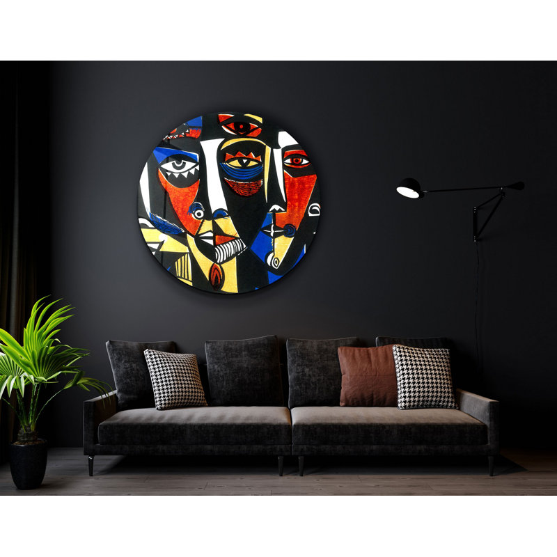 Superbe peinture murale en verre trempé 23,6 po x 23,6 po | 100% verre trempé d'une épaisseur de 0,16 pouce, imprimé UV pour des couleurs éclatantes | Parfait pour la décoration intérieure, le salon et les espaces de bureau, design durable et élégant