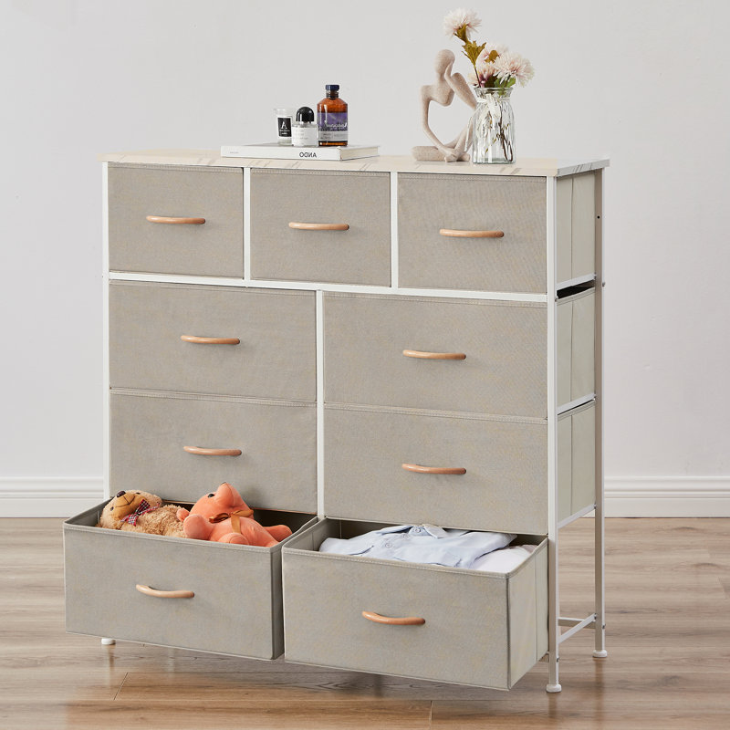 Commode de rangement 9 tiroirs Alerk