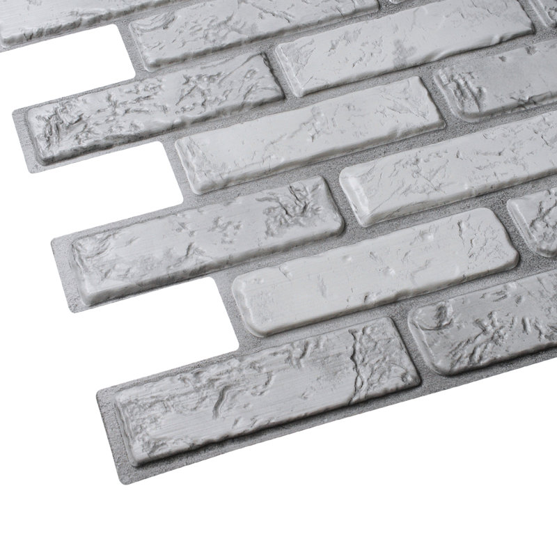 Panneau mural 3D 20 "x 38" (paquet de 10), Blanc cassé gris