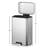 EKO Maxwell Step On Foot Pedal Trash Can, 13.2 Gallon/50L Stainless Steel Finish, Fingerprint Resistant for Effortless Waste Disposal-111516138