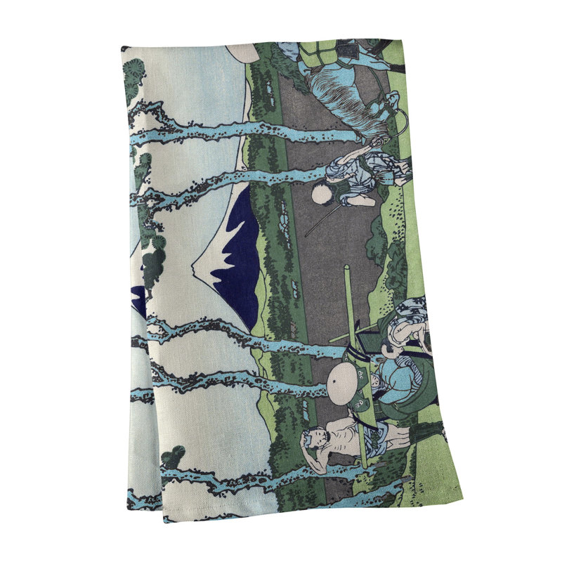 Torchon Hodogaya on the Tokaido, bleu, Polyester sergé