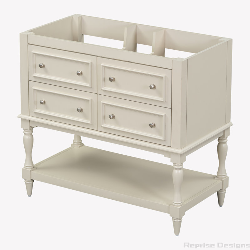 Base de meuble-lavabo simple 35,5 po seulement, Beige