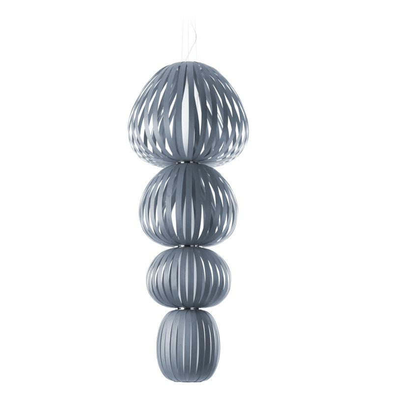 Totem 1 - Light LED Pendant, Natural Cherry, 2700K LED, 90.9" H x 33.9" W x 33.9" D
