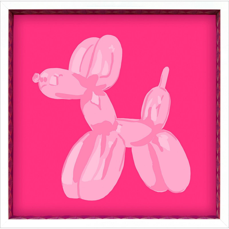 «Pink Dog Balloon», art encadré