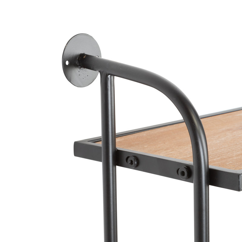 Étagère murale Emery, H 34 po x l 26 po x P 8 po, Noir