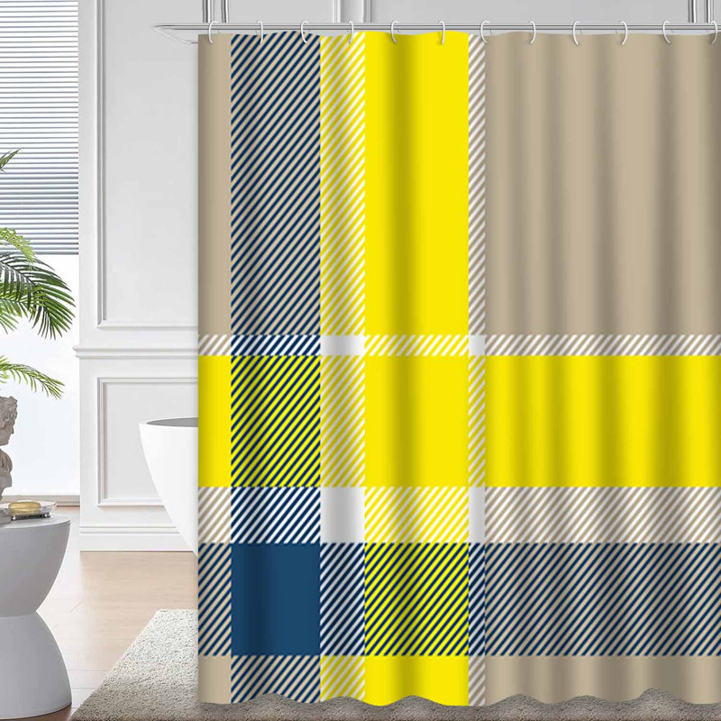Rideau de douche Tartan, L 72 po x l 84 po