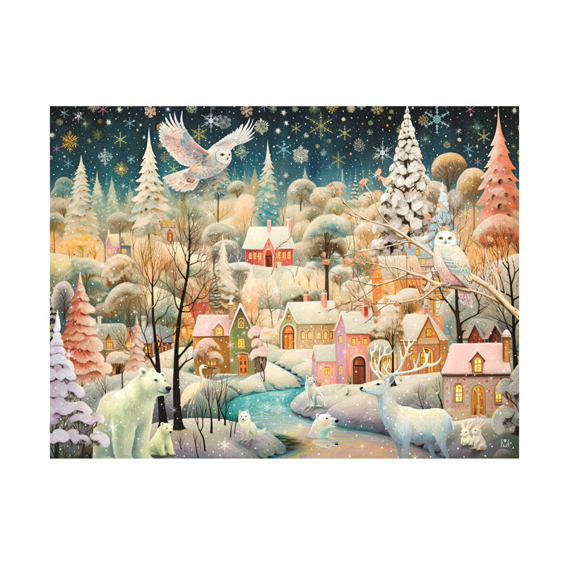 Art sur toile de Michael David, Winter Wonderland 2, H 14 po x l 19 po