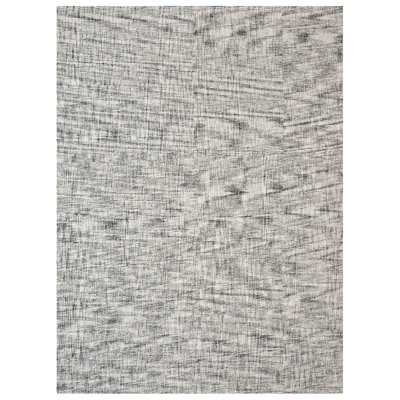 Tapis en laine touffeté à la main gris / ivoire