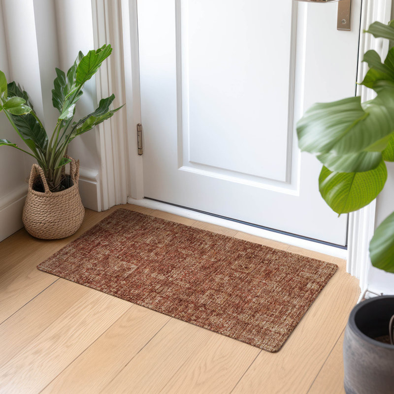 Floral Indoor / Outdoor Rug, Rectangle 1'8" x 2'6"